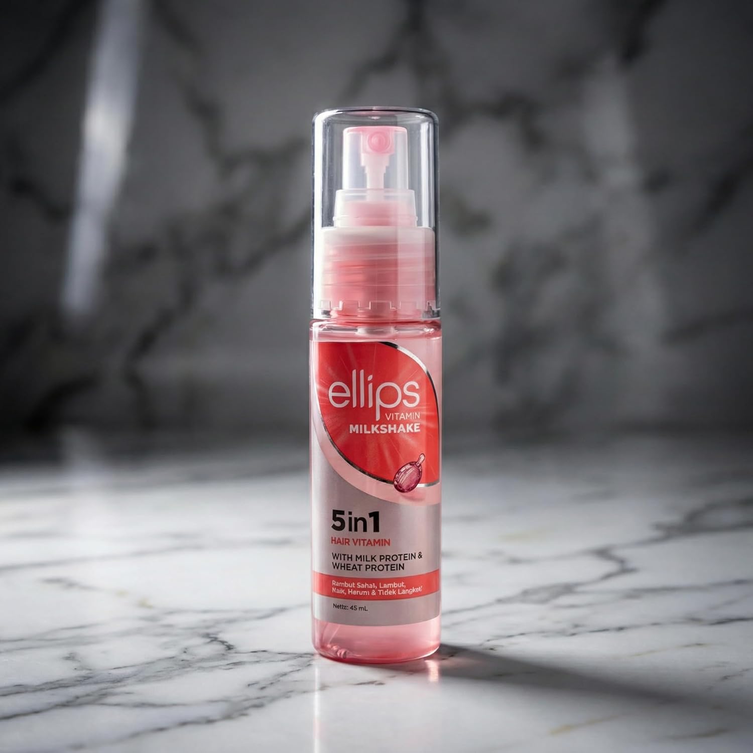 Ellips - 5 in 1 Hair Vitamin Milkshake - 45ml - Protège, démêle et adoucit, éclat cheveux secs/abîmés