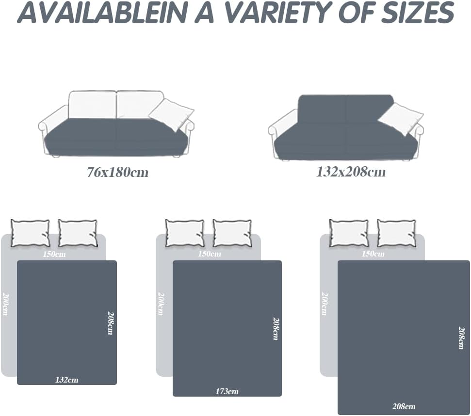 DUJUIKE - housse canapé imperméable - 132-208 cm - antidérapant, protection animaux