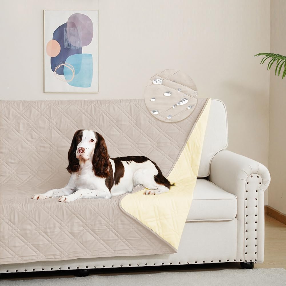 DUJUIKE - housse canapé imperméable - 132-208 cm - antidérapant, protection animaux