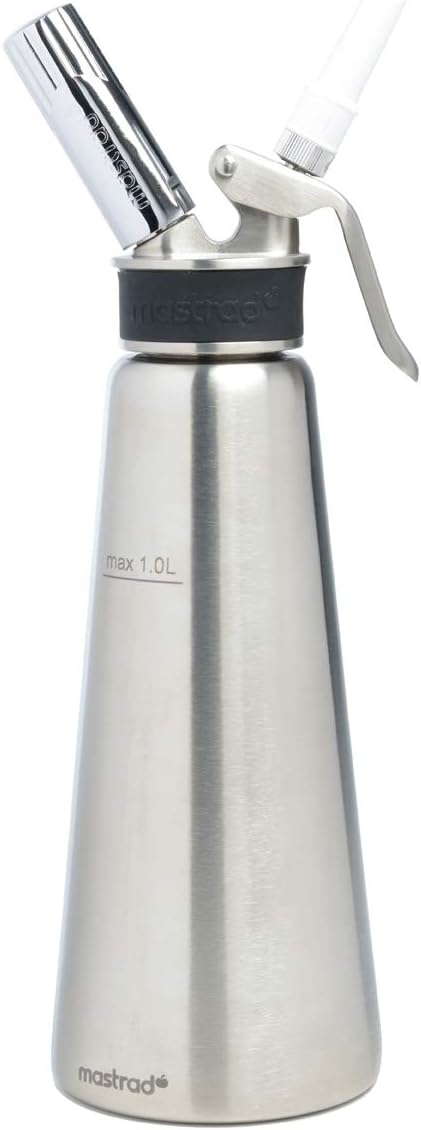 Mastrad - siphon 1L inox tête démontable 3 embouts F49950