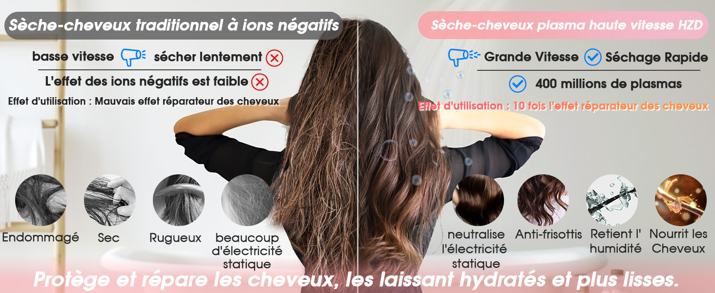 10 fois l'effet réparateur des cheveux