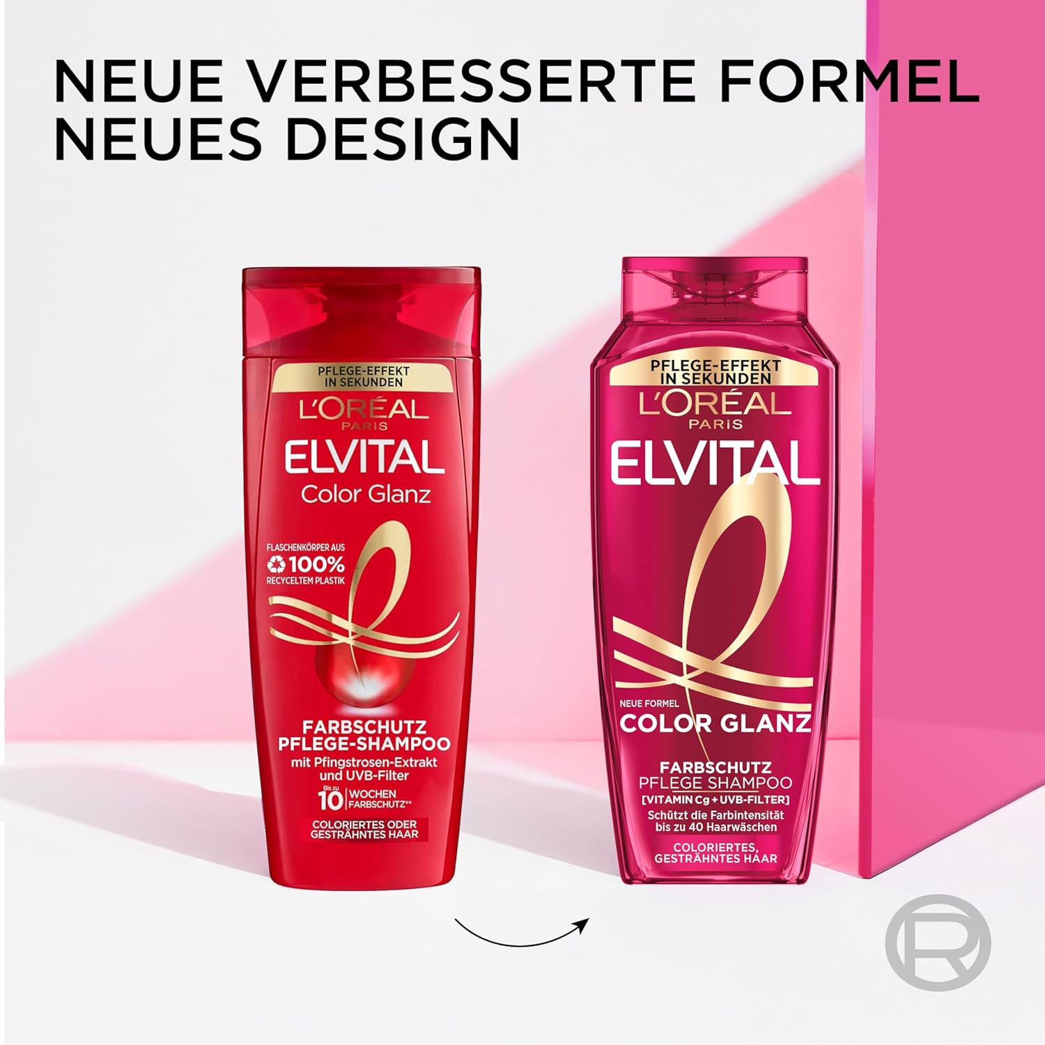 L'Oréal Paris - Elvital Kit soins - 300/250/300ml - cheveux colorés, shampoing, après-shampoing, masque