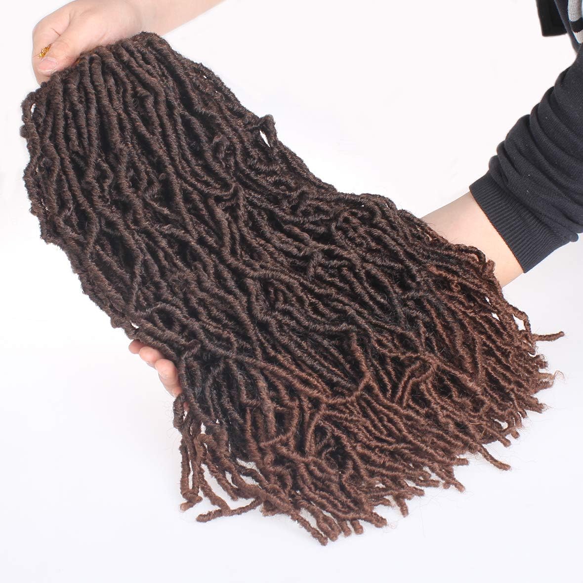 Xtrend - Nu Locs synthétiques 45,7cm - 7 paquets, pré-bouclés, 1B/30#