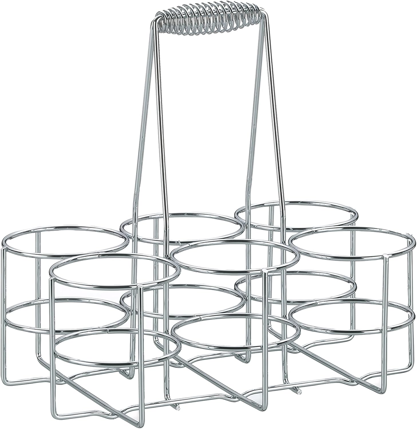 Kela - Loop porte-bouteille métal argent - 31x31x21 cm - design élégant 49880