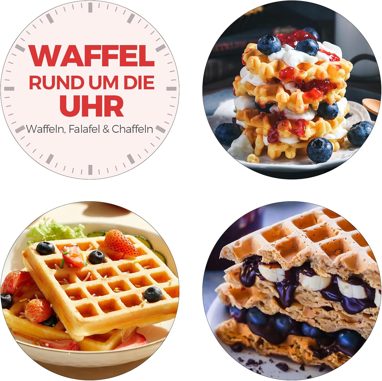 Mini gaufrier - design rétro - surface antiadhésive - format compact