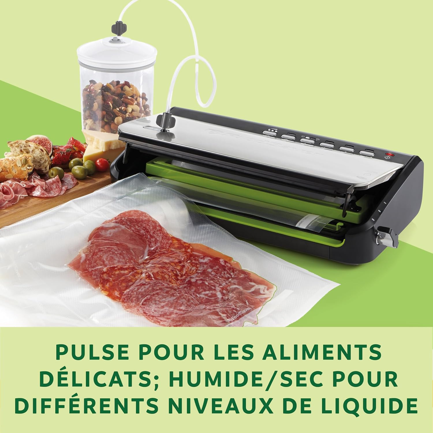 FoodSaver - machine sous vide série FFS005X - compacte - rangement rouleau, fonction pulse, accessoires inclus - FFS005X