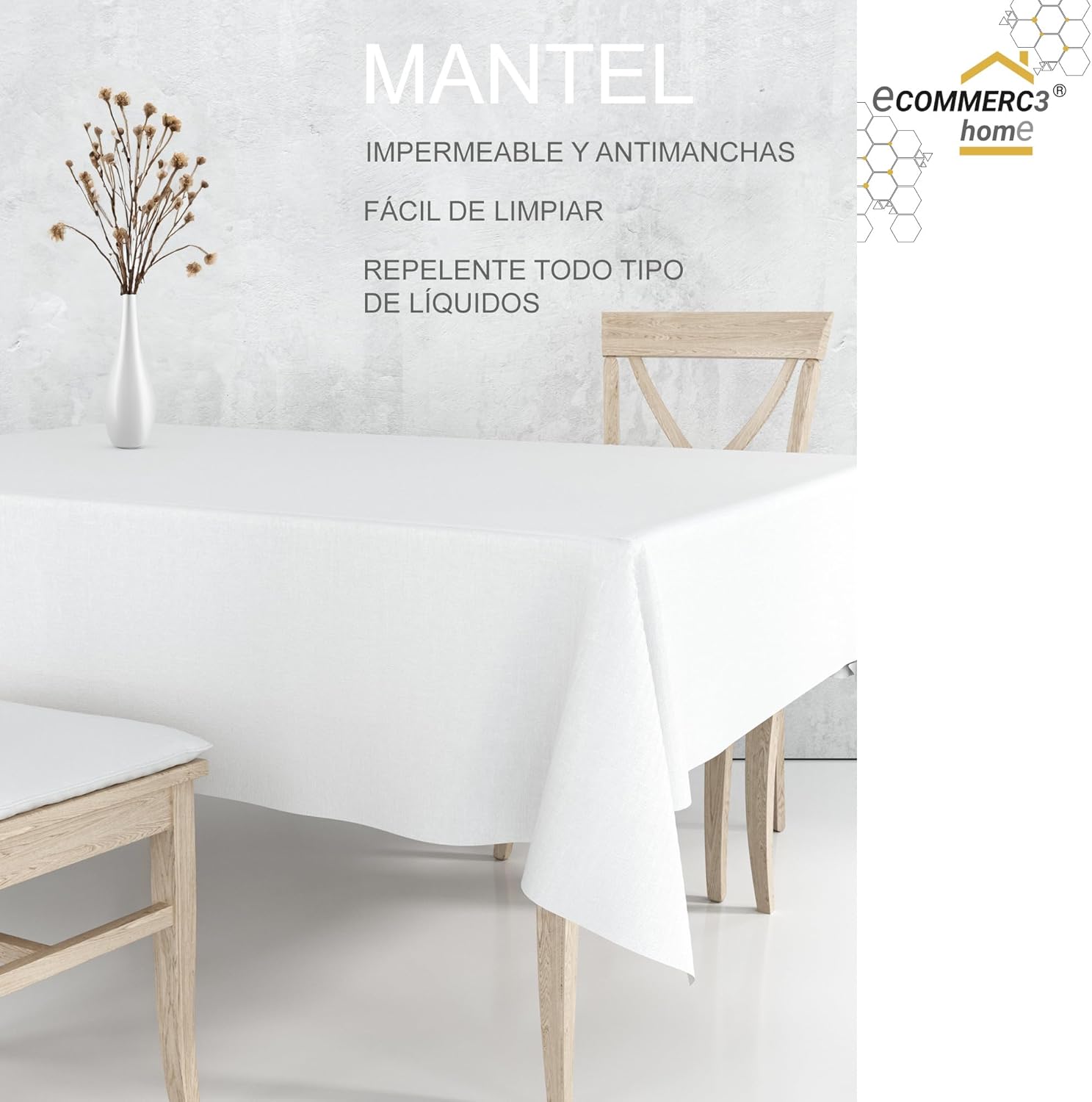 Nappe en toile cirée - rectangulaire 250x140 cm - anti-taches, imperméable, facile à entretenir, style Provence