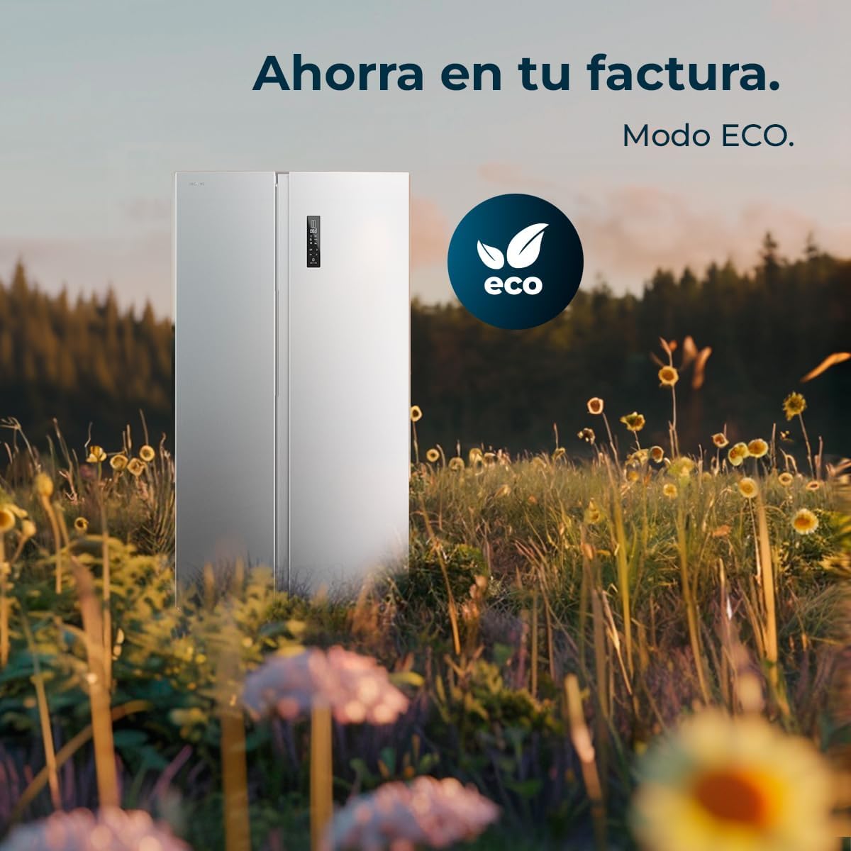 Cecotec - Bolero CoolMarket SBS 562 - 562L - No Frost, Inox, Classe D, modes Eco/Vacances, SBS 562