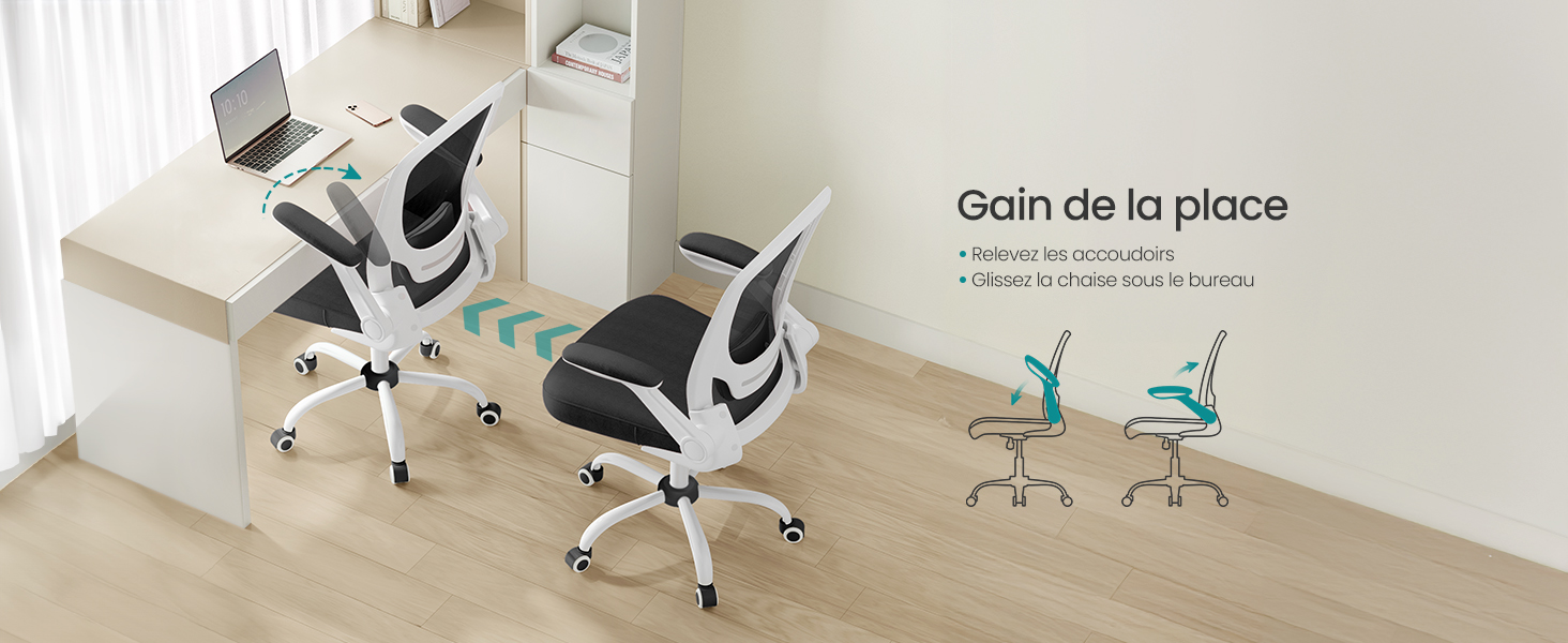 la chaise est conçue pour être utilisée au bureau