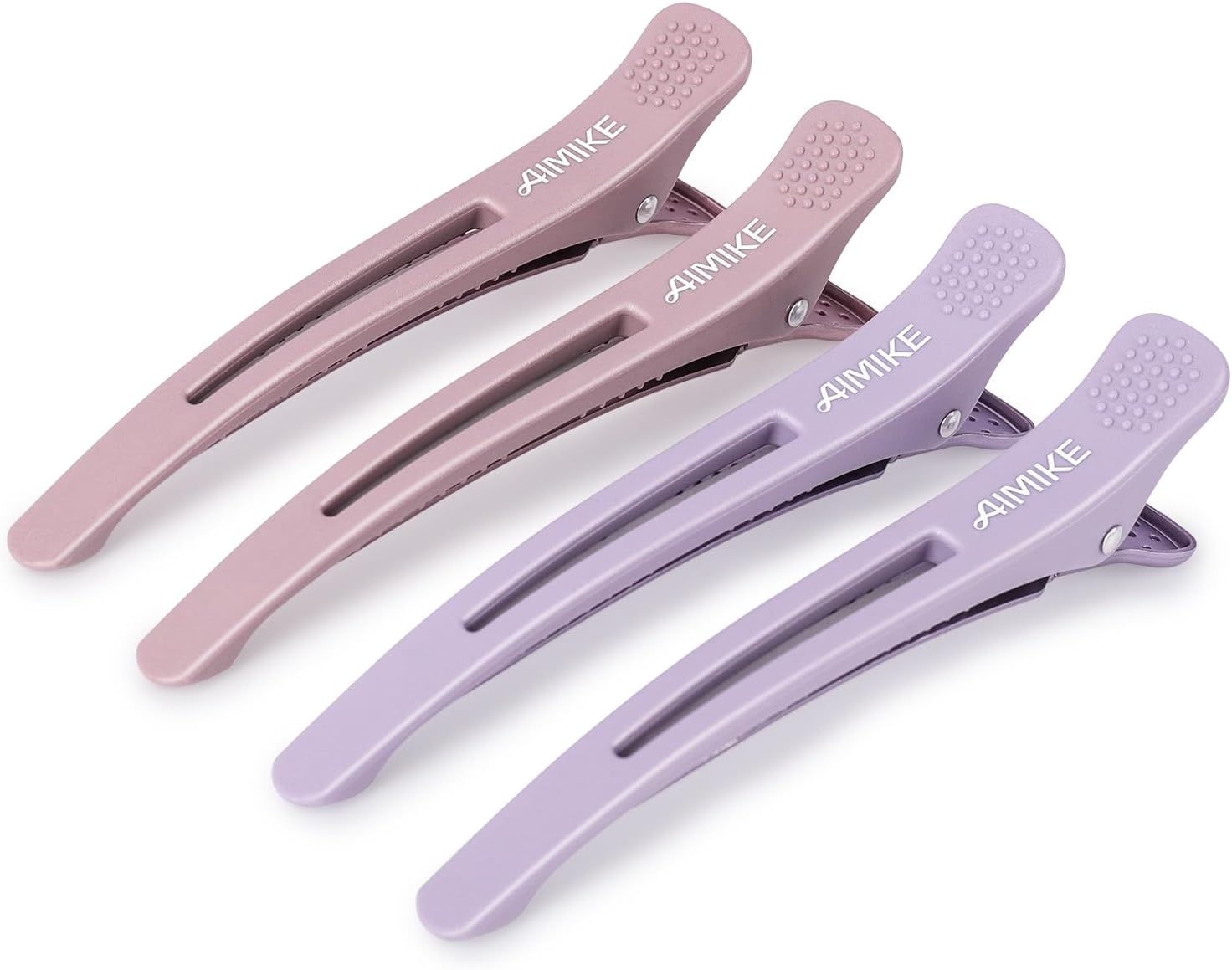 AIMIKE - Pinces crocodile cheveux 4pcs - antidérapantes, sans trace, Morandi