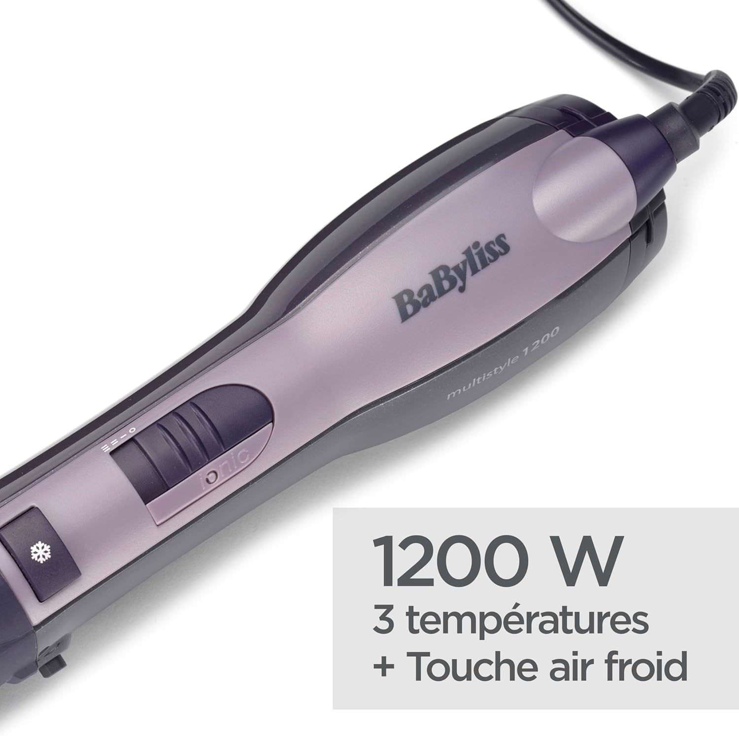 BaByliss - brosse soufflante multistyles - ionique, céramique, 4 accessoires, noir - AS121E