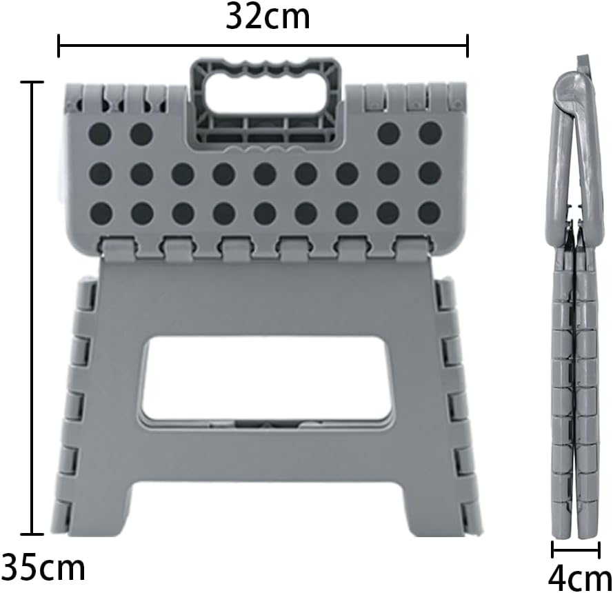 Armo - Tabouret pliable avec poignée - compact, 150 kg max, gris