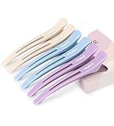 AIMIKE 6pcs Pince Cheveux Coiffeur, Pince Crocodile Cheveux Professionnelles pour la Coupe de Sty...