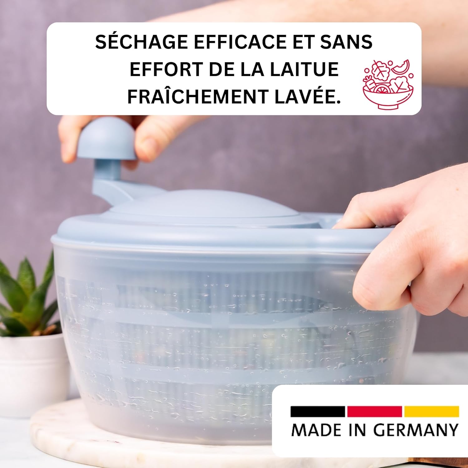 Westmark - Fortuna - 5L, 26cm - essoreuse à salade, sans BPA