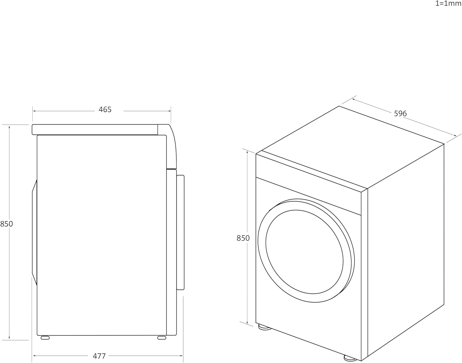 Hoover - sèche-linge H-Dry 500 - 7 kg A++ 67dB laine - 85x50x46,5 cm - NR4 H7A2TCBEX-S