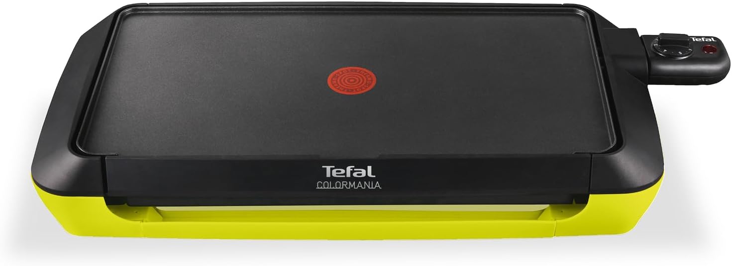 Tefal - Plancha Colormania - 2000W, 8 pers, antiadhésif, lavable CB660301