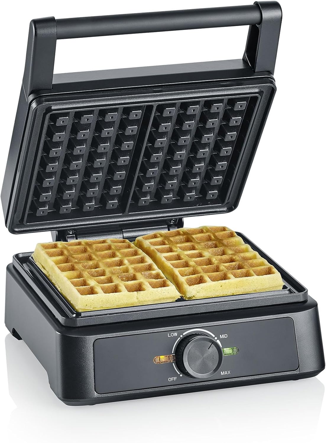 SEVERIN - Gaufrier compact 1600W, antiadhésif, sans PFAS, moelleux-croustillant, WA 2130