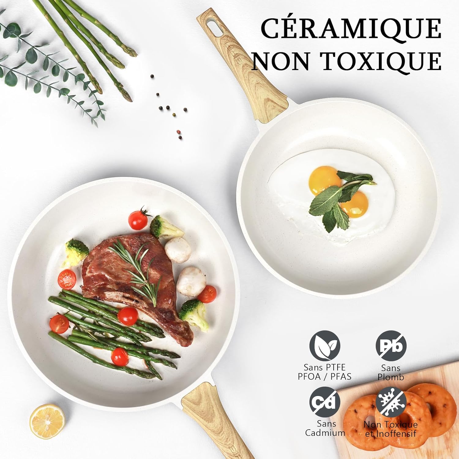 GiPP - Poêle à Frire granit 30cm - Antiadhésive, induction, sans PFAS/PFOA