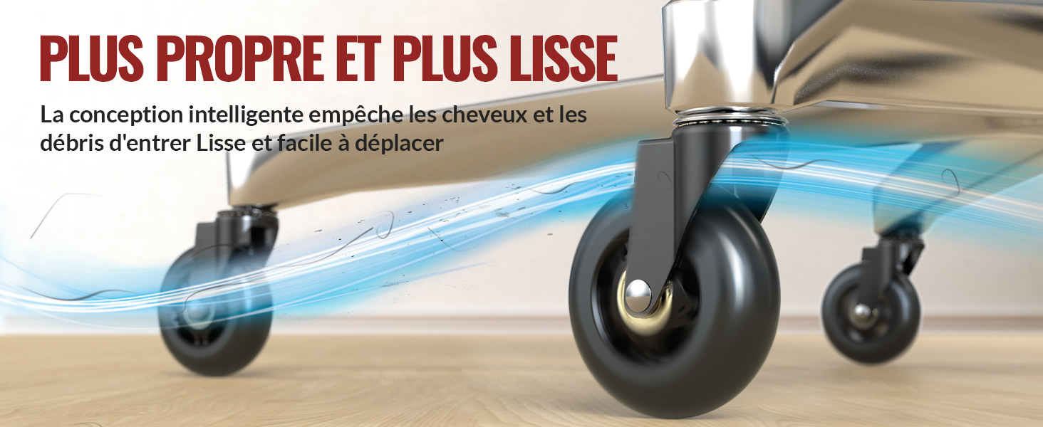 roue de remplacement pour chaise roulettes pour planchers de bois meubles roues de chaise