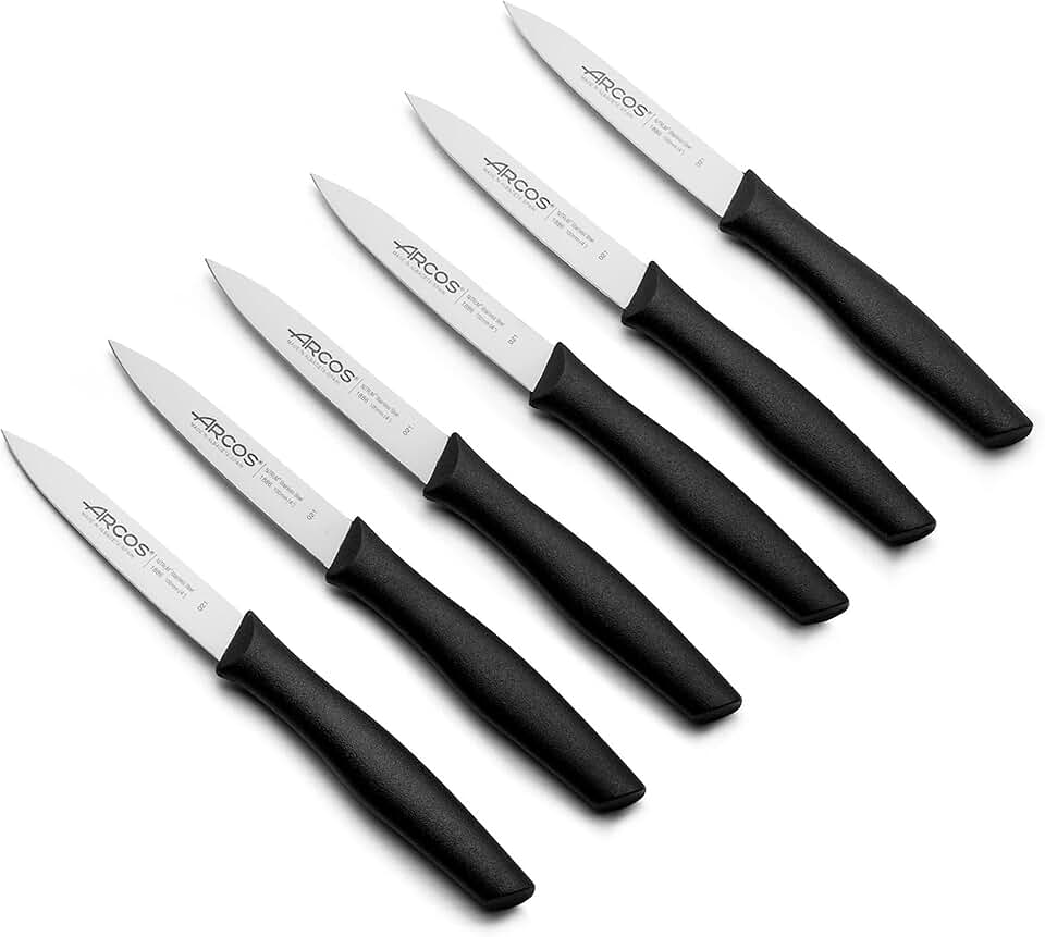 Arcos - Nova série - 10cm - 6 couteaux d’office inox, manche PP, lave-vaisselle