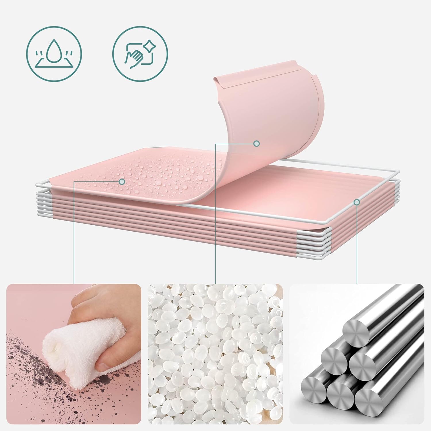 SONGMICS - armoire modulable enfant - 123x31x123cm - 16 cubes, portes, rose LPC906P01