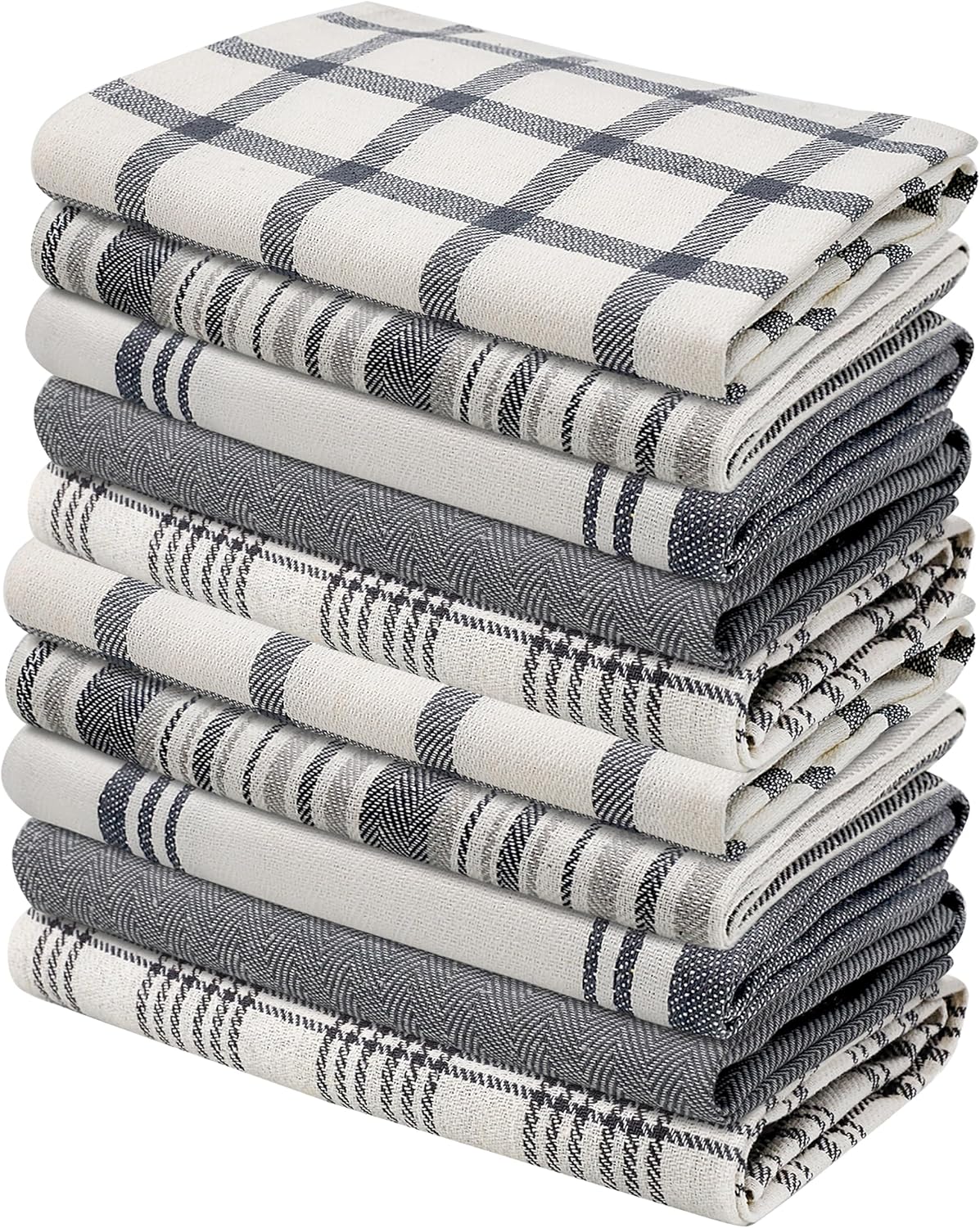 Torchons de cuisine - lot de 10 - 45x70 cm - coton super absorbant