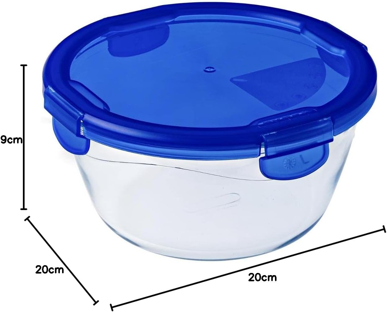 Pyrex - Cook & Go boîte ronde 20 cm - verre, couvercle hermétique