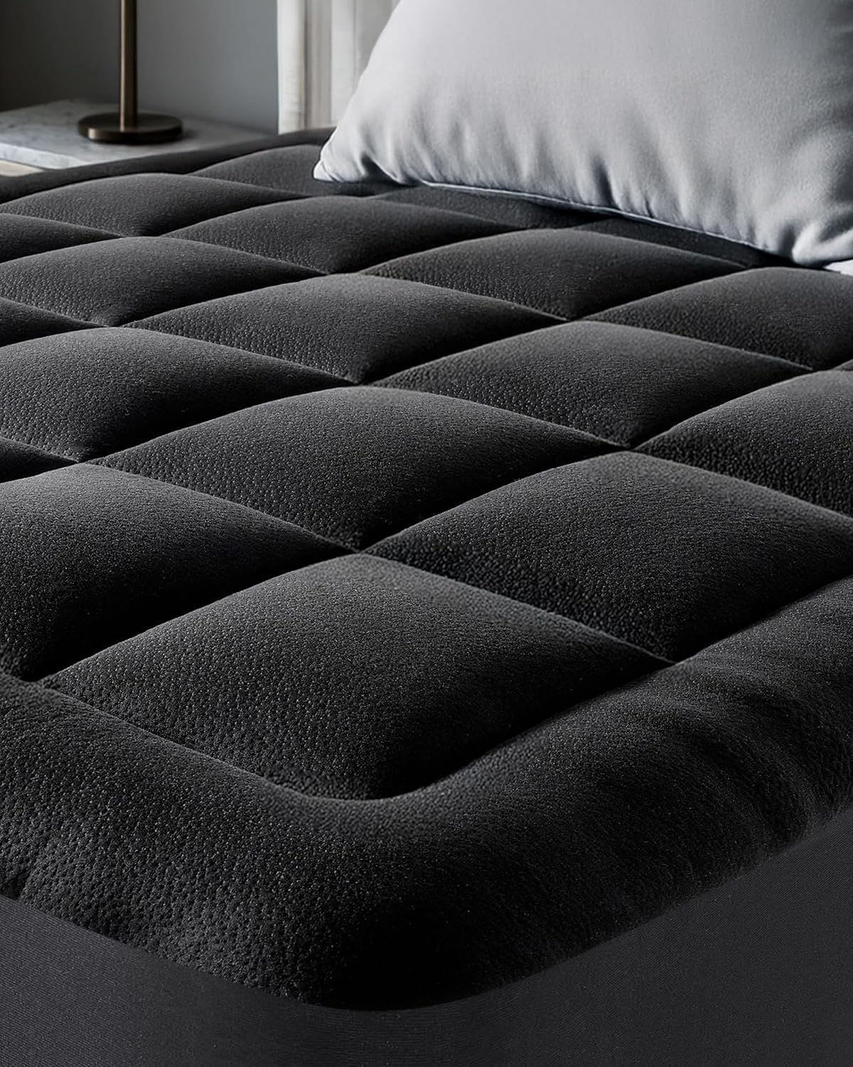 Surmatelas - Double Black Cloud Comfort - 140x190cm - bambou, ultra-douce, respirant