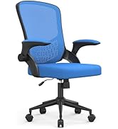 naspaluro Chaise de Bureau, Chaise de Bureau Ergonomique avec Accoudoirs Rabattables à 90°,Soutie...