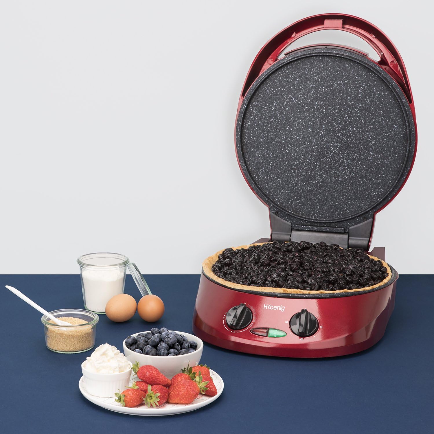 H.Koenig - TRT180 - multicuiseur tarte express 9 moules, 210°C, plaques grill