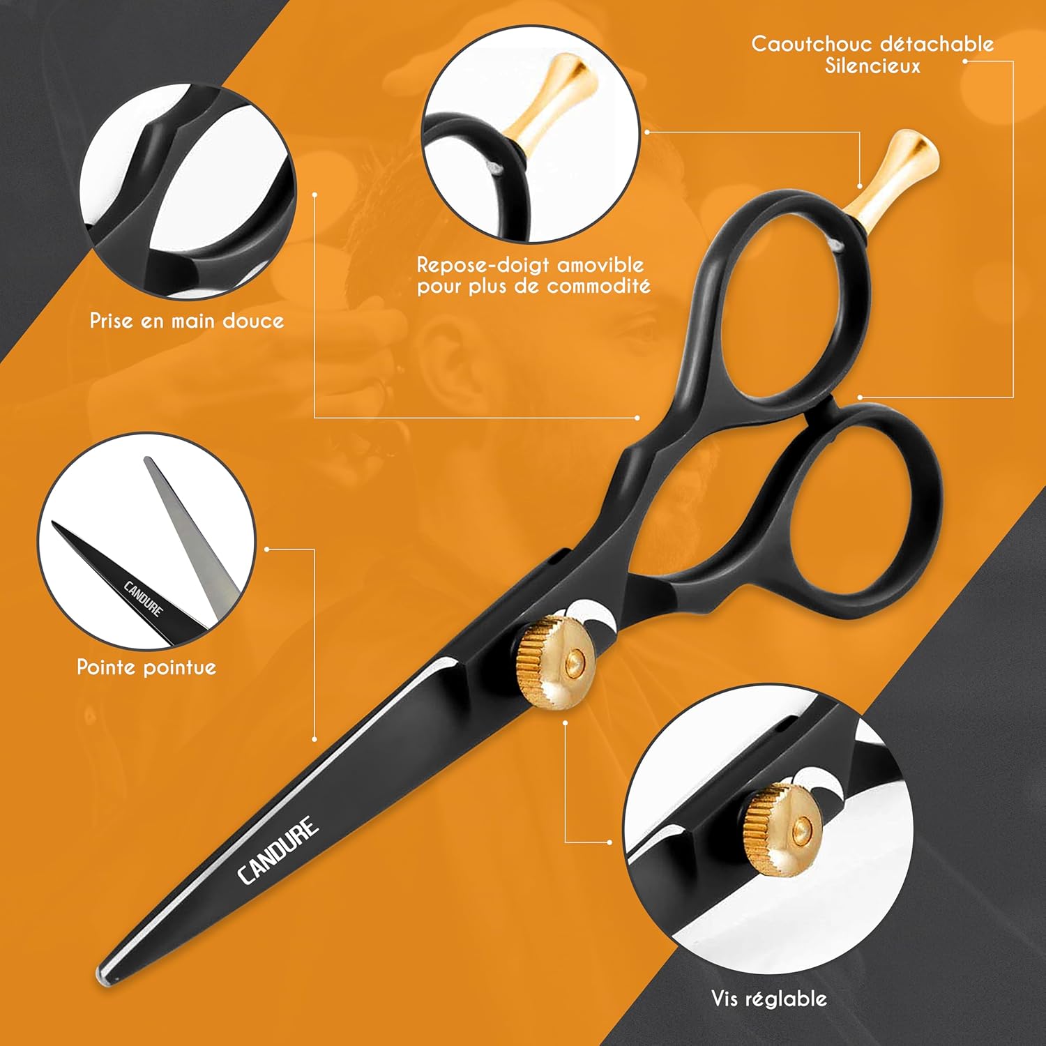 Candure - Ciseaux Coiffure 6.5