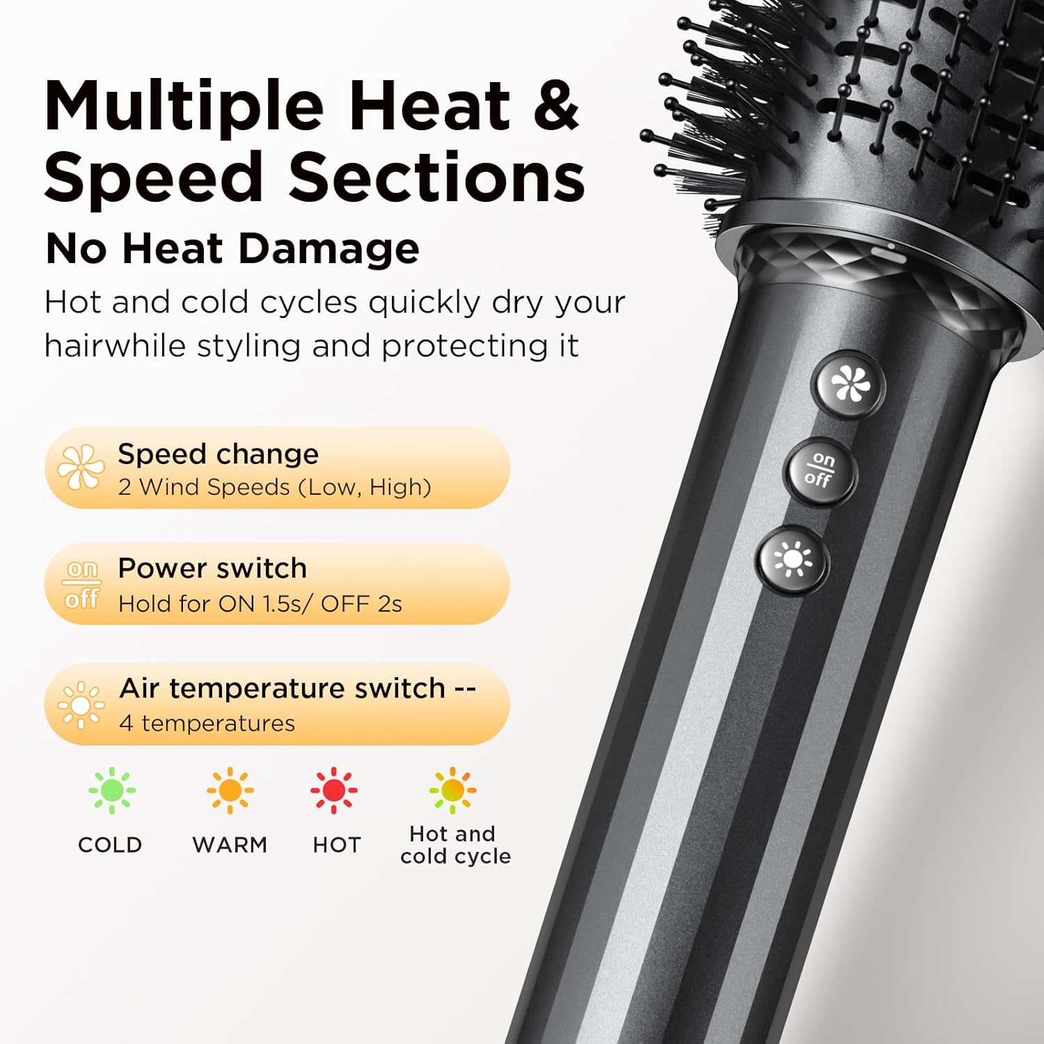 AirStyle - multistyler 5 en 1 - 30mm/38mm - moteur haute vitesse, ionique