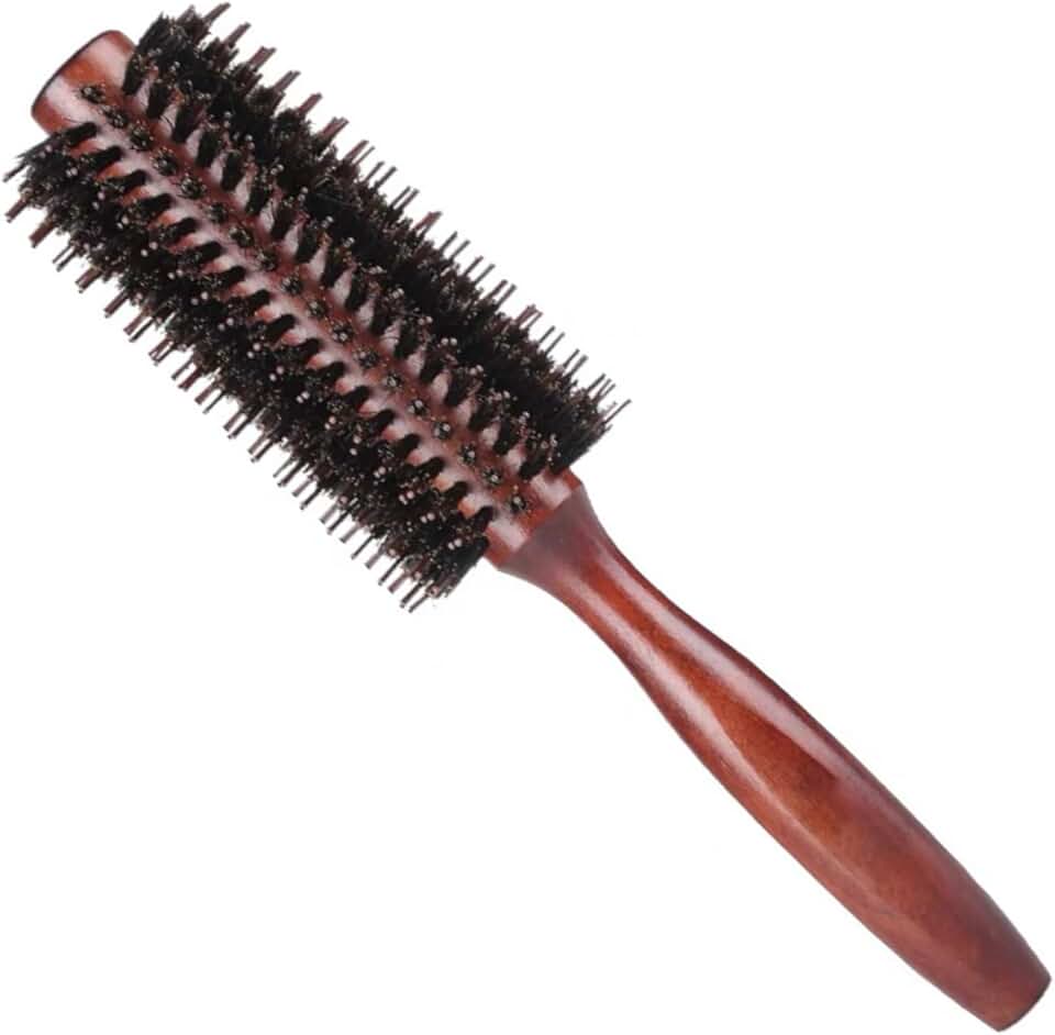 Brosse ronde - Poils de sanglier - 25mm - Pour séchage, volume