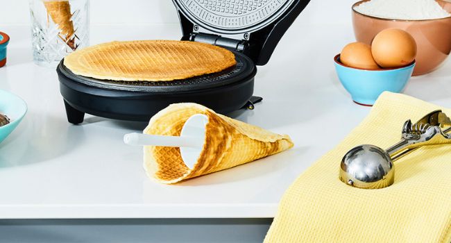 Zoom sur le rouleau à cône de l'appareil à cornet de glace WF-1170