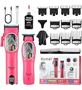 KEMEI 8502 Ensemble de tondeuse à cheveux professionnelle pour homme, kit de machine de coupe éle...