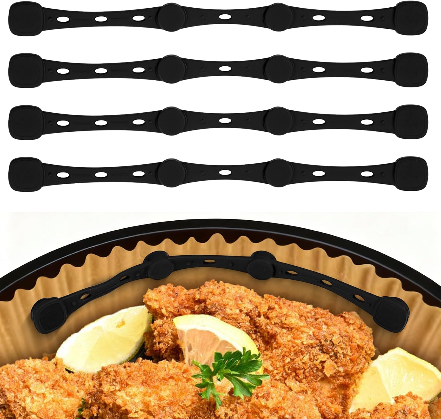 Accessoires friteuse à air - 17,5 cm - silicone, aimanté, anti-combustion