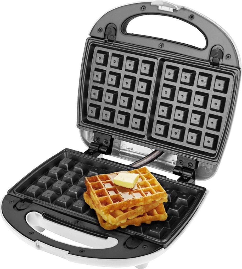 ECG - croque-monsieur 3en1 inox/plastique, blanc, multifonction - ECG399