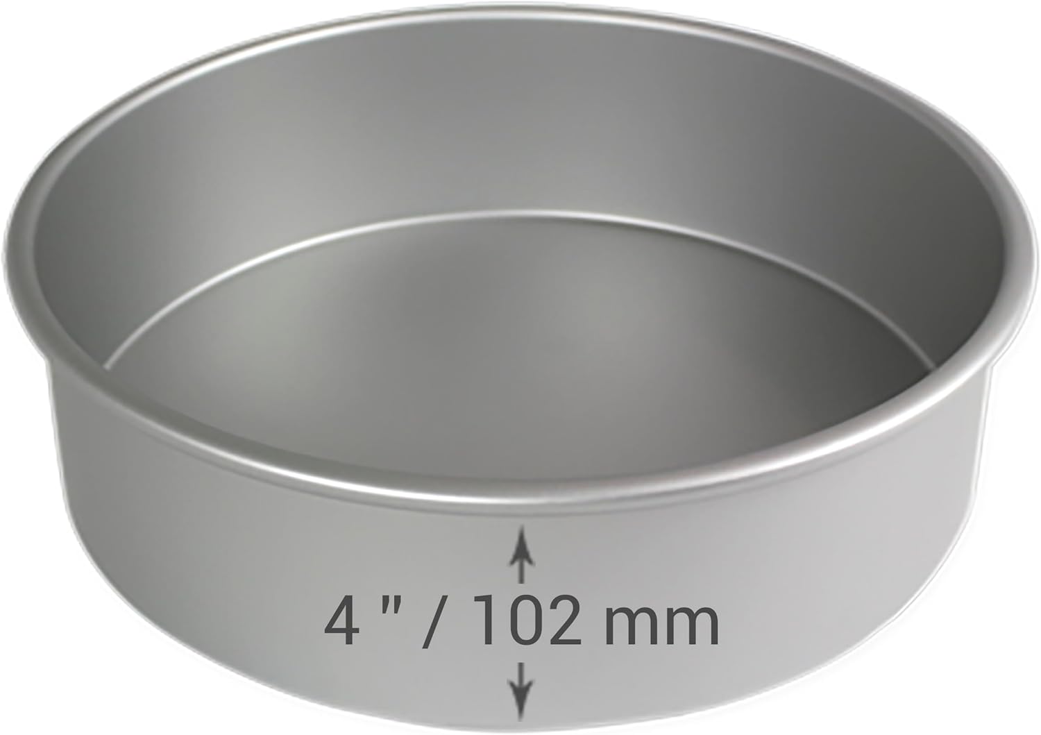 PME - Moule rond aluminium anodisé - 330x102 mm - argent