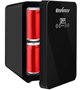 Enventor Mini Frigo 10L, Silencieux Petit Frigo avec Affichage LCD de Température, Fonction Chaud...