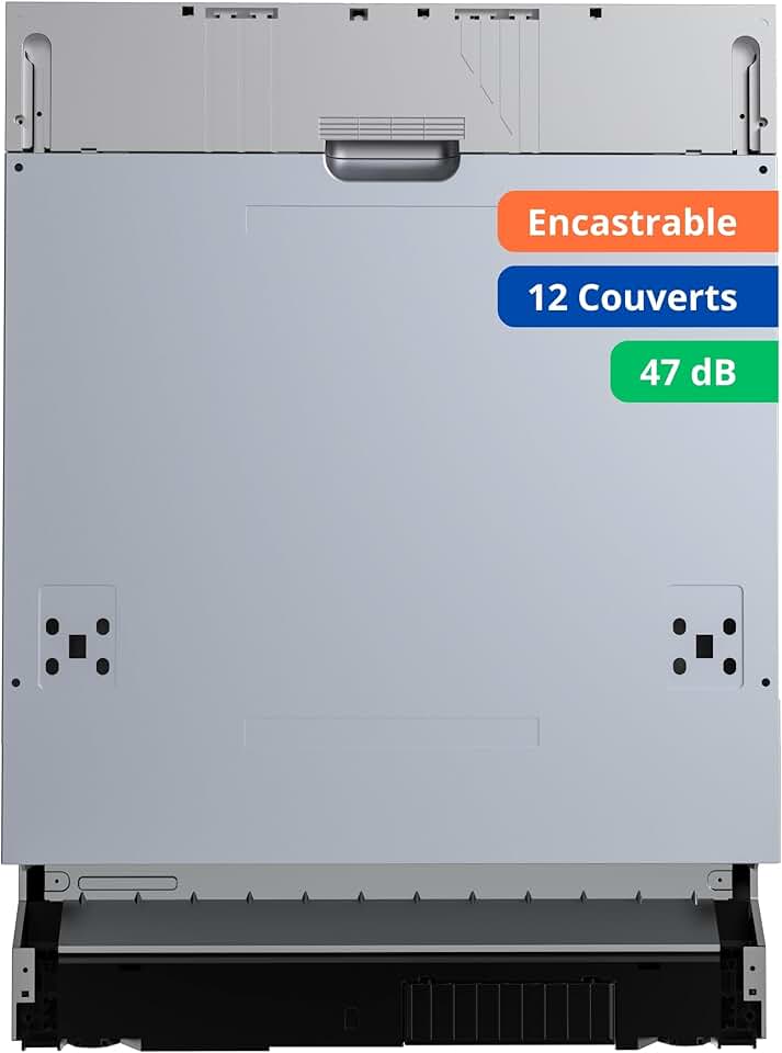 GEDTECH - Lave-vaisselle full encastrable - 12 couverts, 47 dB, départ différé - GLV1247FULL