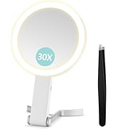 B Beauty Planet Miroir grossissant avec lumière, Miroir grossissant Double Face 30X/1X, Miroir de...