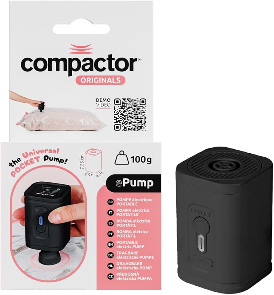 Compactor – Pompe électrique portable – compacte, USB, puissante – voyages