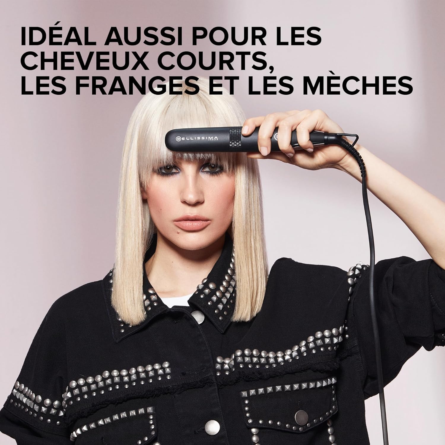 Bellissima - Mini lisseur compact, léger, céramique, 200°C, multivoltage