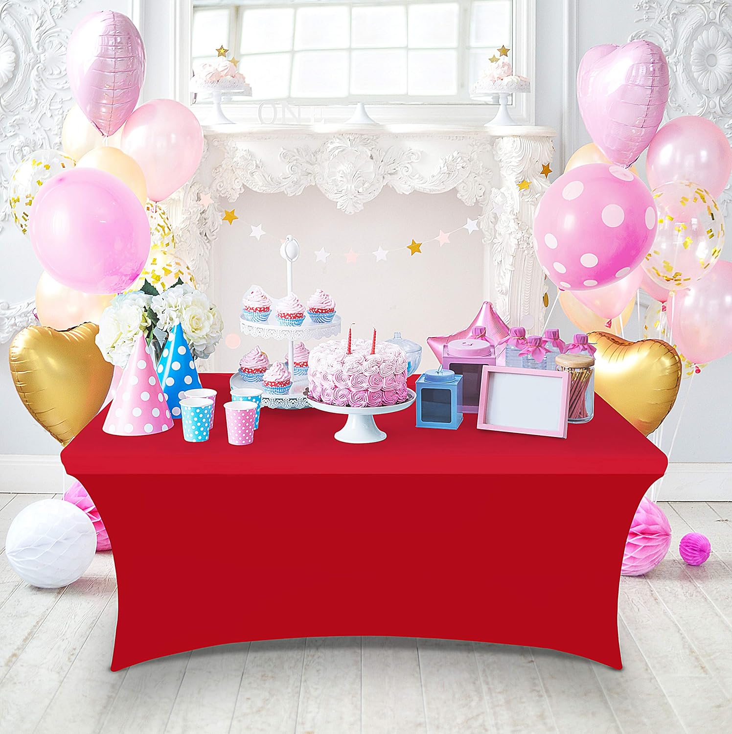 Utopia Kitchen - nappe extensible - 244 cm - polyester spandex, lavable, lot de 2