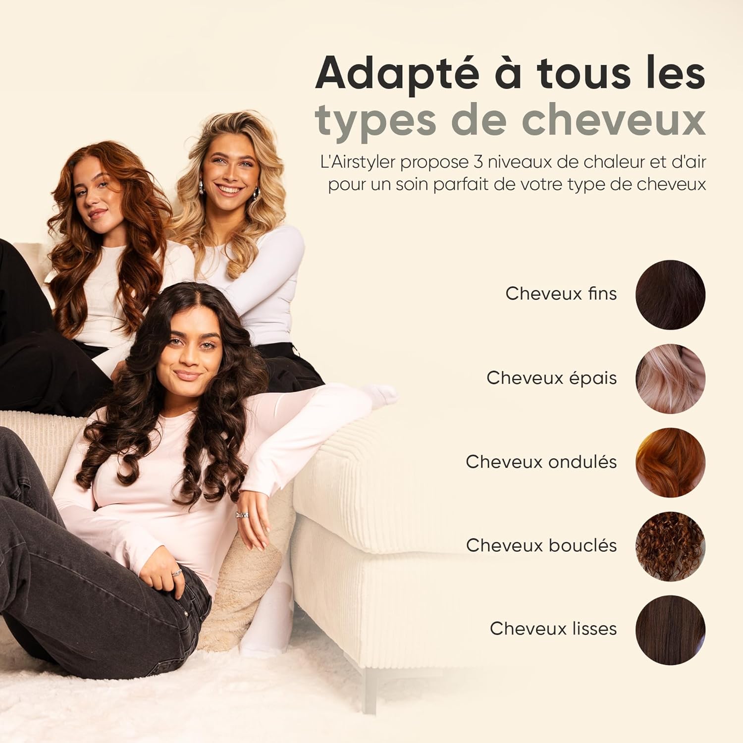 Brosse soufflante - version de luxe - séchage rapide, ionique, 135000 RPM