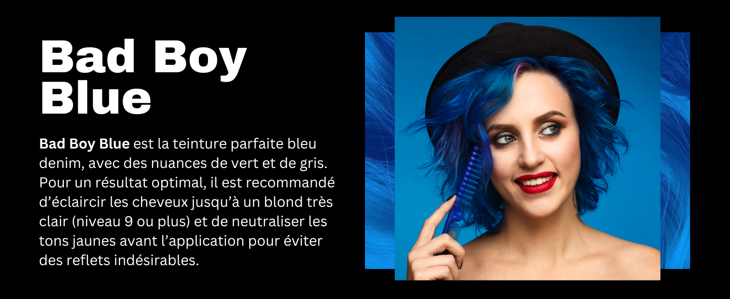 manic panic blue hair colour