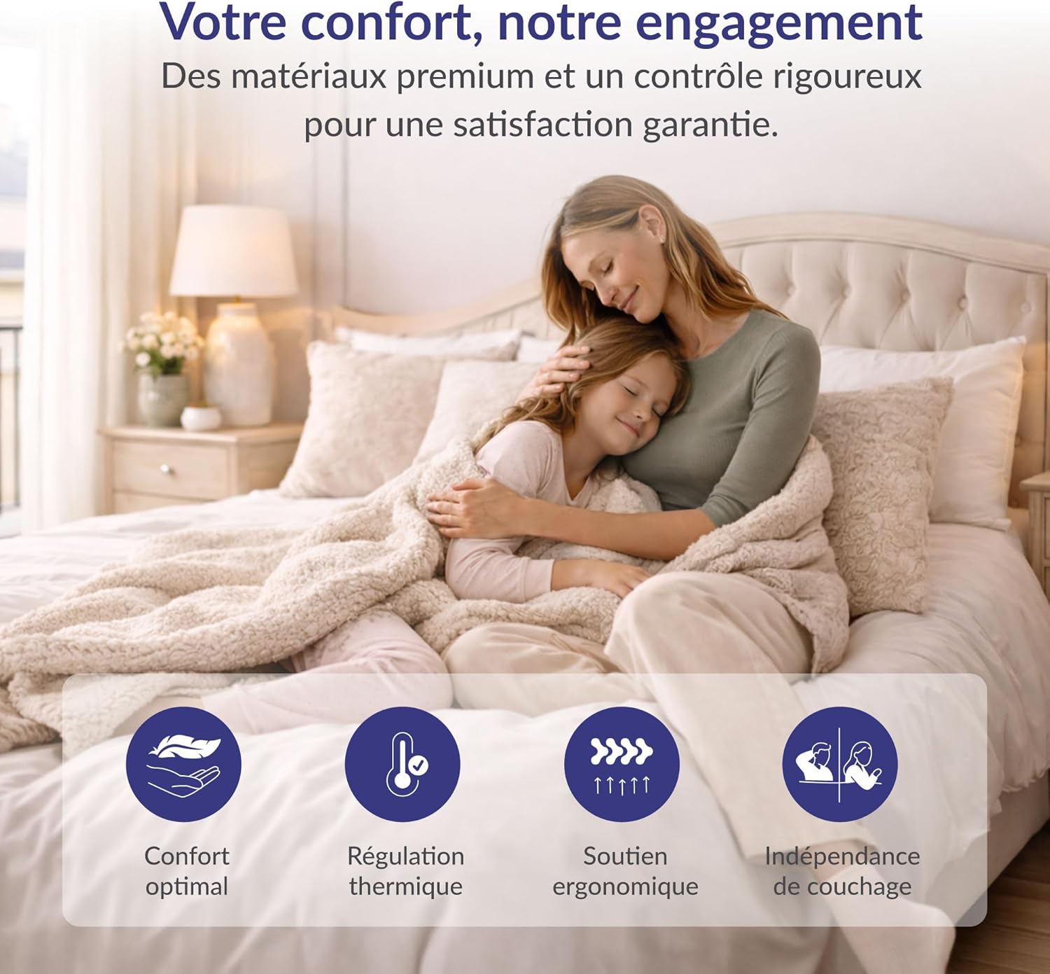 Naturalex - PerfectSleep - 160x200 cm - mousse mémoire, latex, mi-ferme, réversible