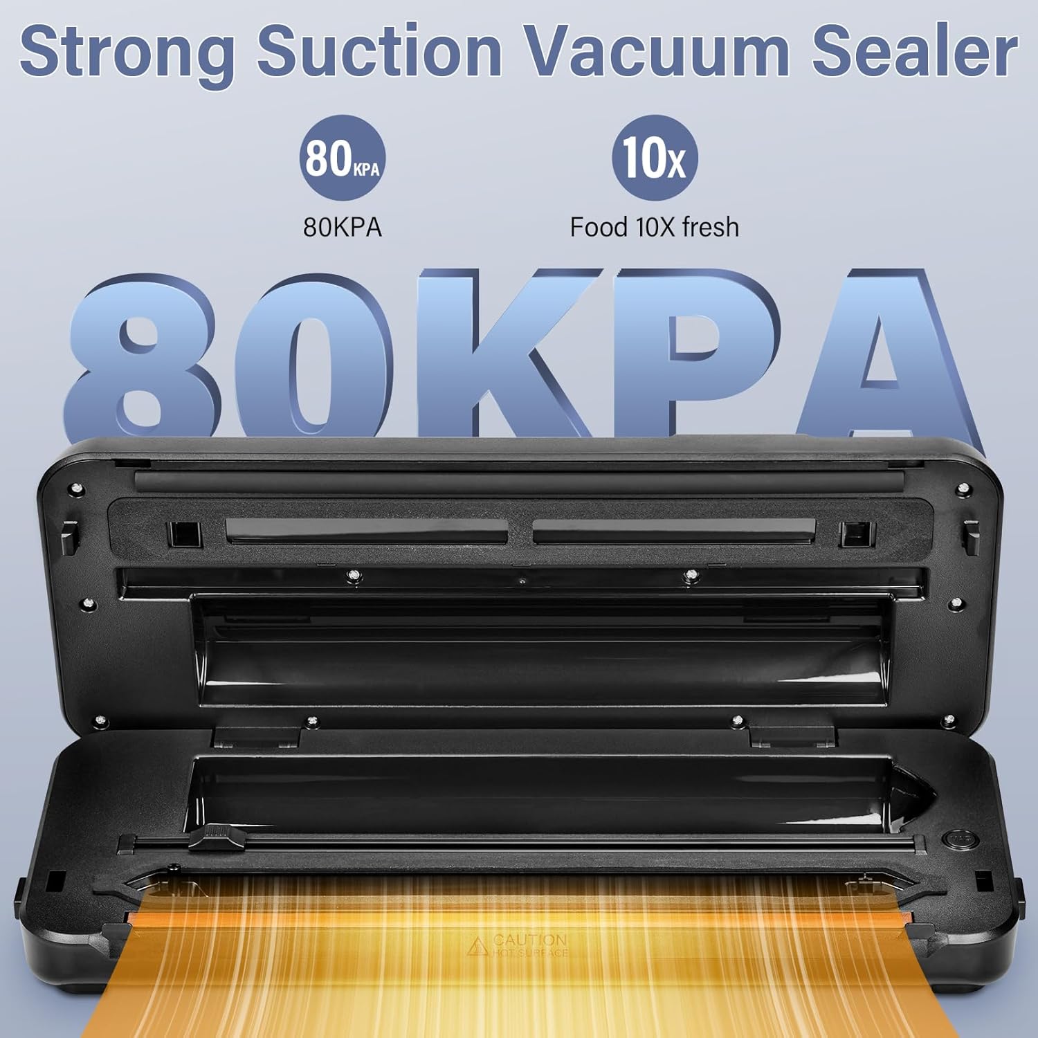 Machine sous vide alimentaire - 8-en-1, coupeur intégré - 80KPA, 10 sacs, argenté