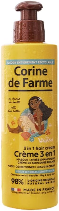 Corine de Farme - Vaiana 3 en 1 - 200 ml - Karité, dès 3 ans, enfant