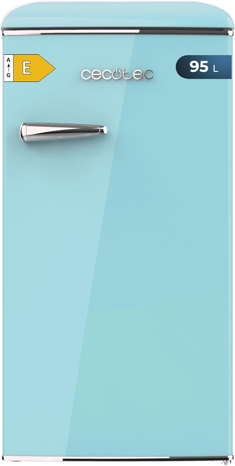 Cecotec - Mini Frigo Retro Bolero Coolmarket - 89,3x48,7cm - 95L, Classe E, Bleu - TT Origin 103